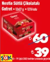 NESTLE SÜTLÜ ÇİKOLATALI GOFRET • 12X27 G • 12’Lİ KUTU